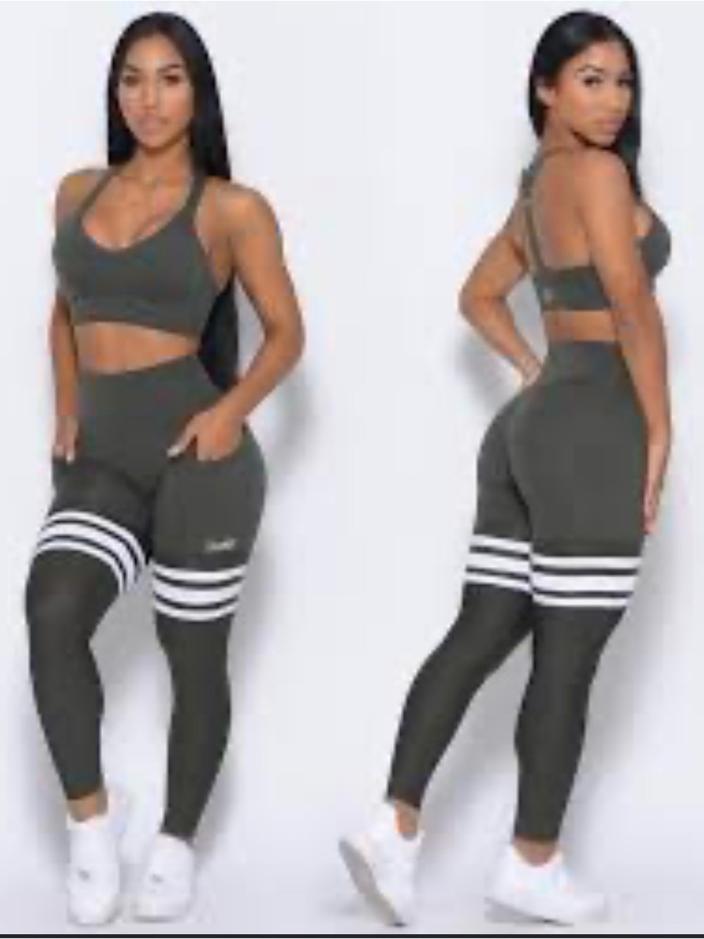 Bombshell Sportswear thigh high leggings Size Small in Emerald Green
